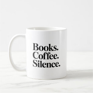 Boeken. Koffie. Stilte. Boekenliefhebber Mok
