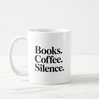 Boeken. Koffie. Stilte. Boekenliefhebber Mok