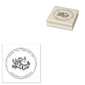 Boeken & Koffiebloemen uit de bibliotheek van Rubberstempel (Gestempeld)