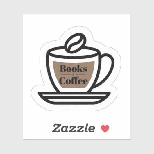 Boeken & Koffieoverzicht Sticker (Vel)