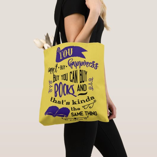 Boeken Kopen Geluk Quote Tote Tas (Dichtbij)