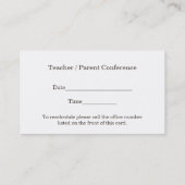  Boeken Leerleraar Visitekaartje Afsprakenkaartje (Achterkant)