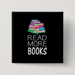 Boeken - Lees Meer Boeken Vierkante Button 5,1 Cm