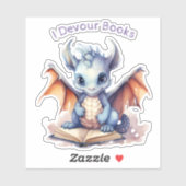 *~* Boeken Lezen Baby Dragon - AP88 I DEVOUR Sticker (Vel)