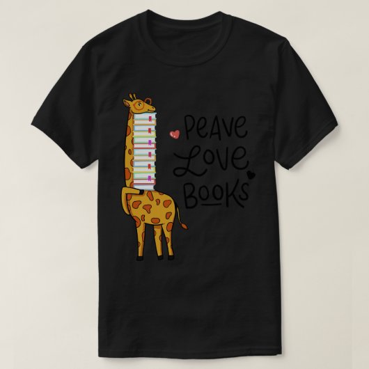 Boeken lezen Boek Giraffe T-shirt (Design voorkant)