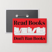 Boeken lezen, geen boeken verbieden button (Voorkant / Achterkant)