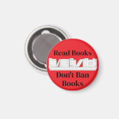 Boeken lezen, geen boeken verbieden magneet (Voorkant / Achterkant)