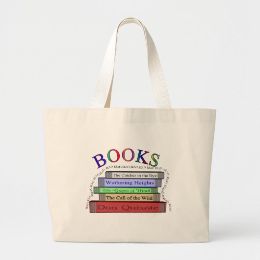 BOEKEN lezen gelezen Canvas tas (Voorkant)