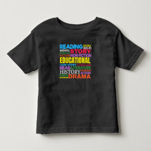 Boeken Lezen - Genre Woord Kunst Kinder Shirts