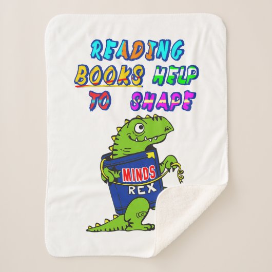 Boeken lezen helpt om gedachten te vormen sherpa deken (Voorkant)