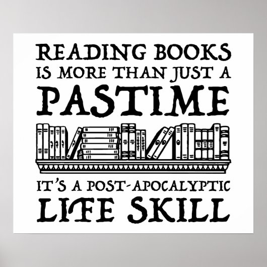 Boeken lezen is meer dan een tijdverdrijf poster (Voorkant)