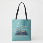 Boeken lezen kalmeert de ziel tote bag (Voorkant)