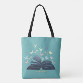 Boeken lezen kalmeert de ziel tote bag (Achterkant)