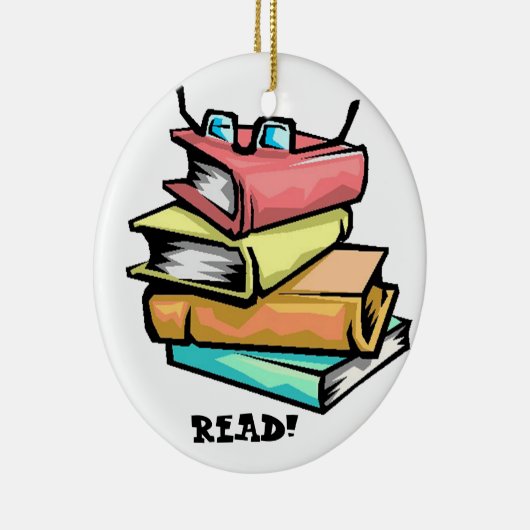 Boeken LEZEN! Keramische ornament (Rechts)