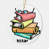 Boeken LEZEN! Keramische ornament (Links)