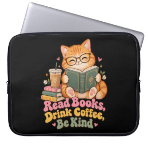 Boeken Lezen Koffie Drinken Wees Aardig Laptop Hoe Sleeve