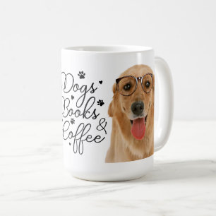 Boeken Lezen Koffie Puppy Hond Golden Retriever Koffiemok