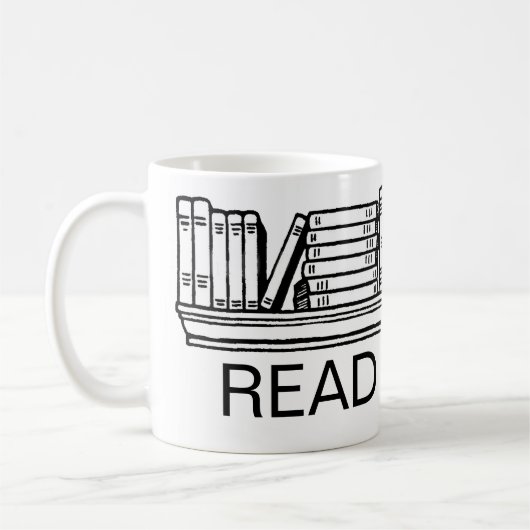 Boeken lezen koffiemok (Links)