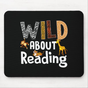 Boeken lezen lezer bibliothecaris wilde dieren lie muismat