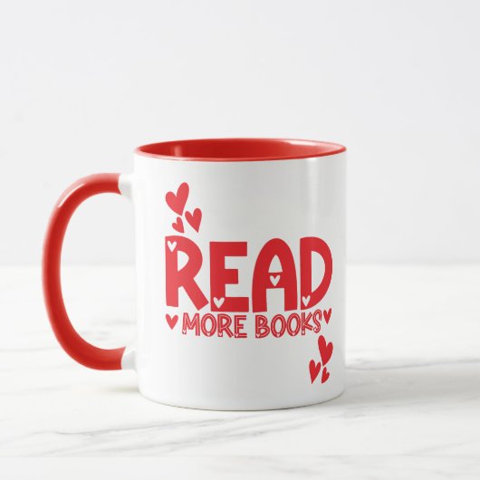 Boeken lezen liefde  mok (Links)