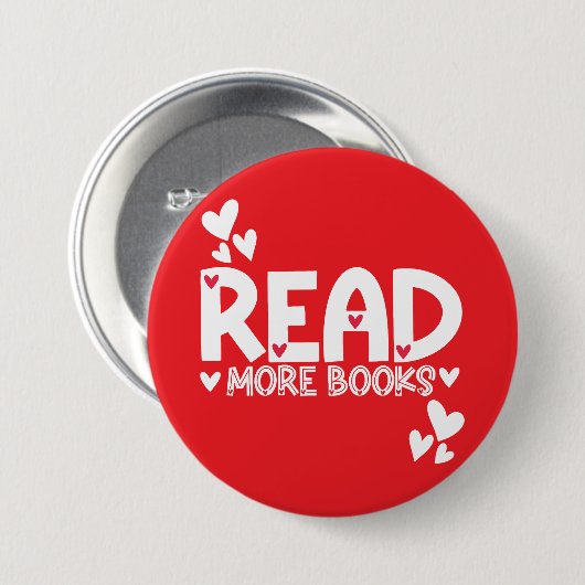 Boeken lezen Liefde Ronde Button 7,6 Cm (Voorkant /achterkant)