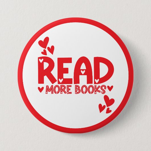 Boeken lezen Liefde Ronde Button 7,6 Cm (Voorkant)