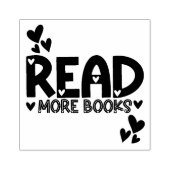 Boeken lezen met liefde rubberstempel (Afrduk)