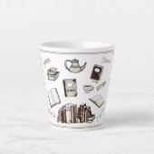 Boeken lezen Onderwijsherstel Latte Mok (Voorkant)