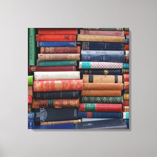 Boeken lezen oude boeken canvas afdruk (Voorkant)