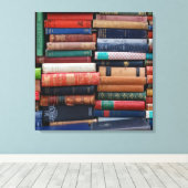 Boeken lezen oude boeken canvas afdruk (Insitu (Houten vloer))