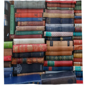 Boeken lezen oude boeken douchegordijn