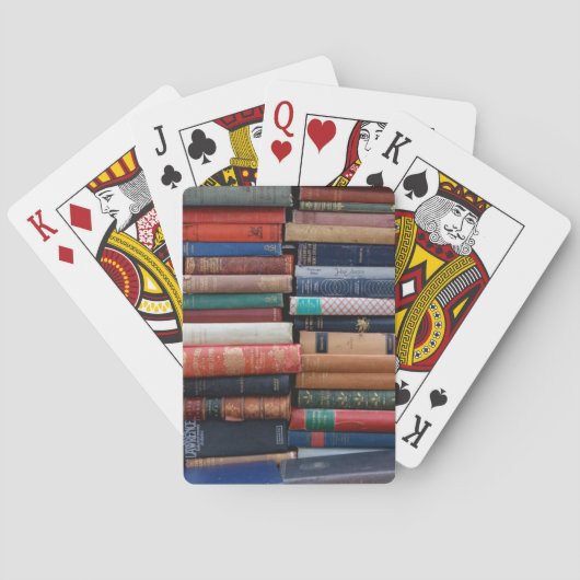 Boeken lezen oude boeken pokerkaarten (Achterkant)