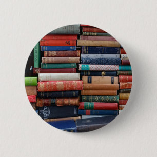 Boeken lezen oude boeken ronde button 5,7 cm