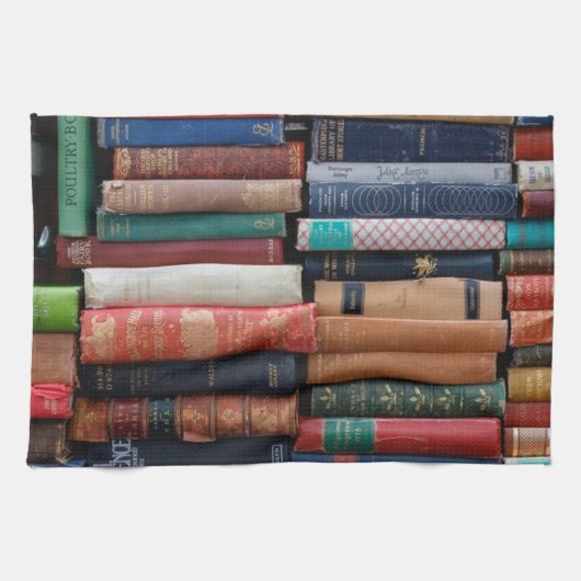 Boeken lezen oude boeken theedoek (Horizontaal)