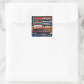 Boeken lezen oude boeken vierkante sticker (Tas)