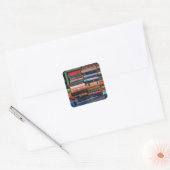 Boeken lezen oude boeken vierkante sticker (Envelop)
