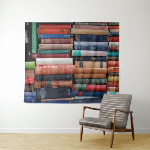 Boeken lezen oude boeken wandkleed