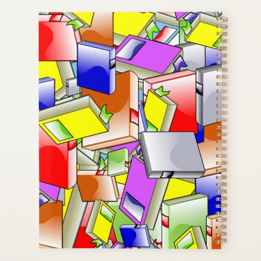 Boeken lezen Patroon Wallpaper Planner (Achterkant)