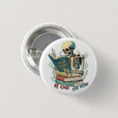 Boeken lezen ronde button 3,2 cm (Voorkant /achterkant)