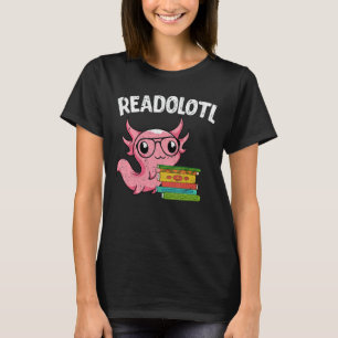 Boeken lezen Salamander boekenwurm Readolotl Axolo T-shirt