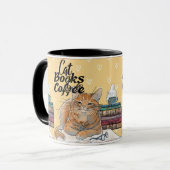 Boeken lezen Schattige Cats Coffee Mok (Voorkant links)