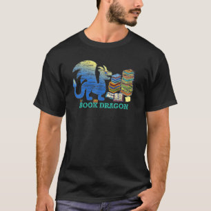 Boeken Lezen Vintage Funny Retro Boekendragon T-shirt