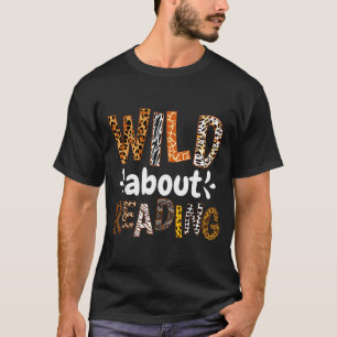 Boeken lezend lezer bibliothecaris wilde dieren li t-shirt