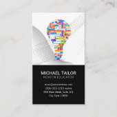 Boeken Licht Lamp Logo | Onderwijs  Visitekaartje (Voorkant)