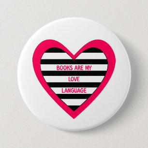 Boeken Liefdestaal Ronde Button 7,6 Cm