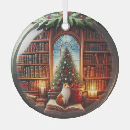 Boeken liefhebber ornament, personaliseren kerst glas ornament