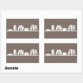 Boeken liefhebbers! rechthoekige sticker (Vel)