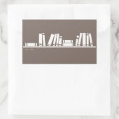 Boeken liefhebbers! rechthoekige sticker (Tas)