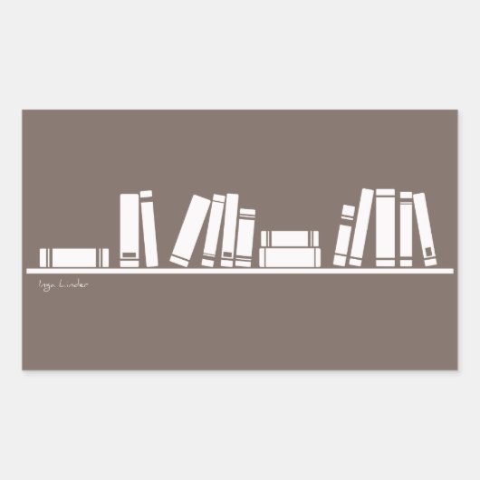 Boeken liefhebbers! rechthoekige sticker (Voorkant)