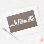 Boeken liefhebbers! rechthoekige sticker (Envelop)